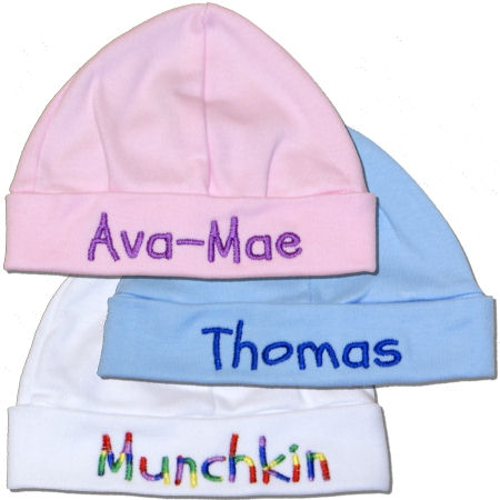 personalised baby boy hats